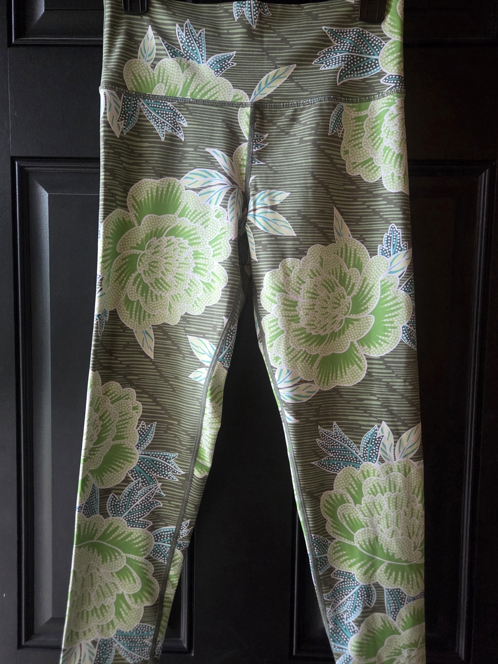 Aerie Floral Green and Olive Leggings